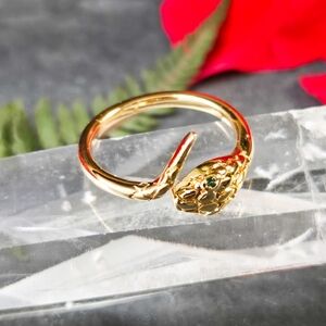 NWT Tramps+Thieves Olive 14k Gold Fill Serpent Ring